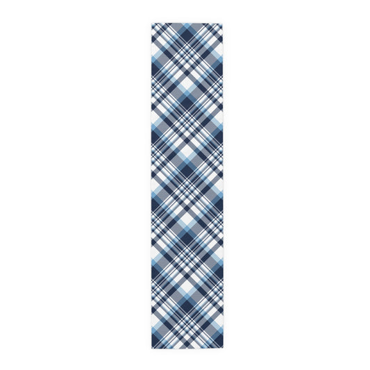 Table Runner | Light Blue & White | Tartan