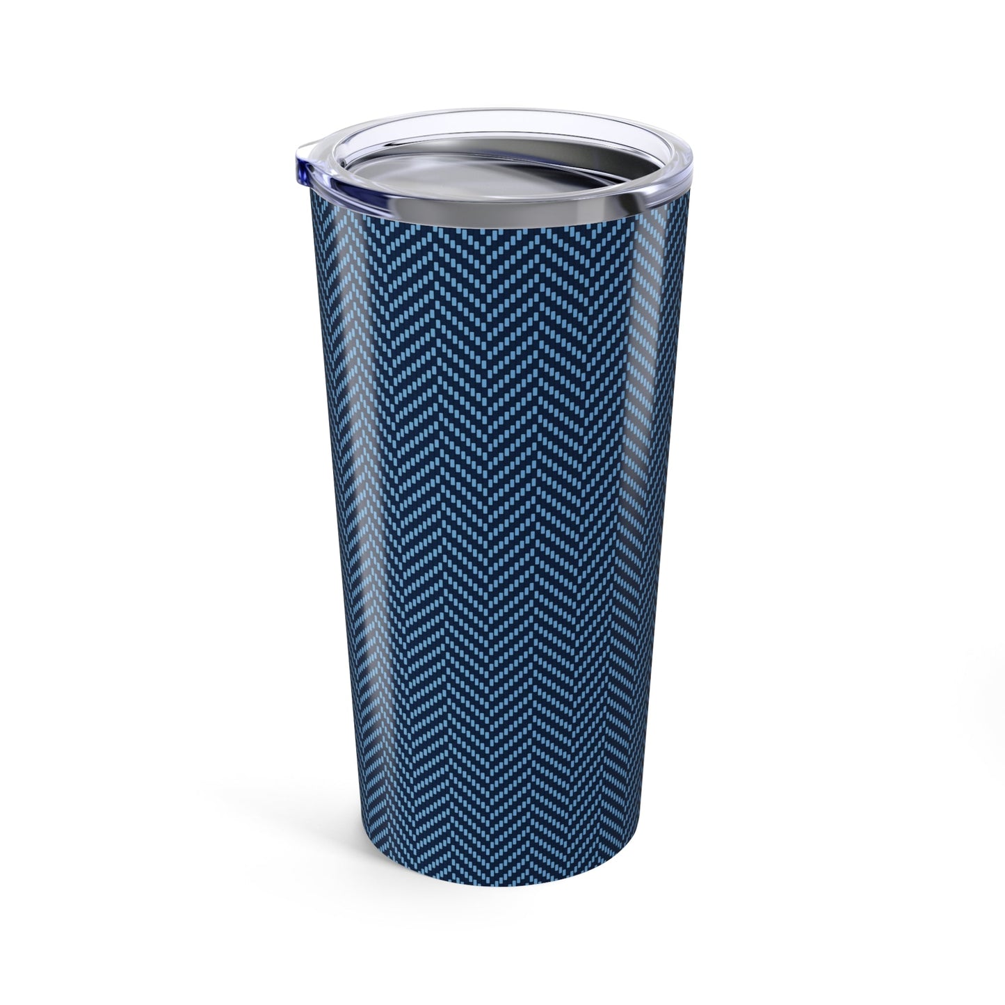 Tumbler | Light Blue & White | Herringbone