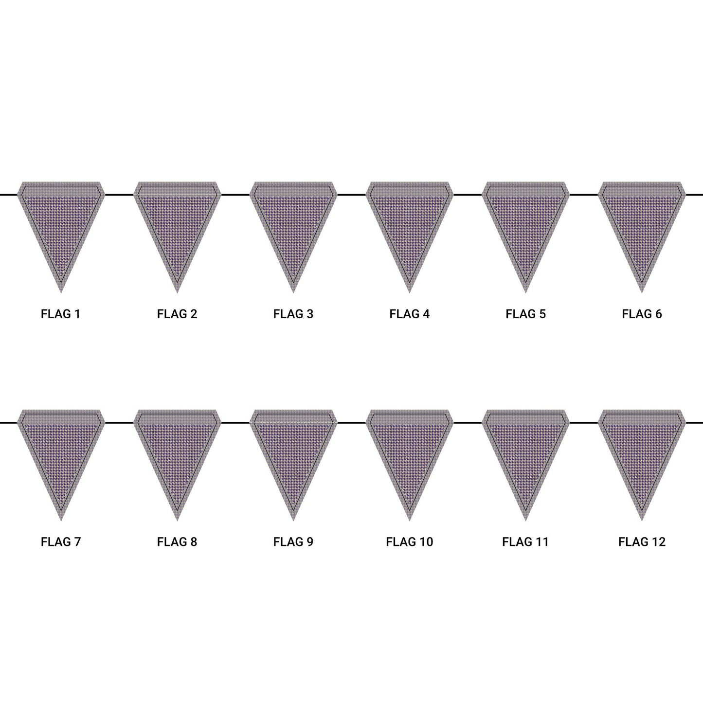 Flag Garland | Purple & Gold | Houndstooth