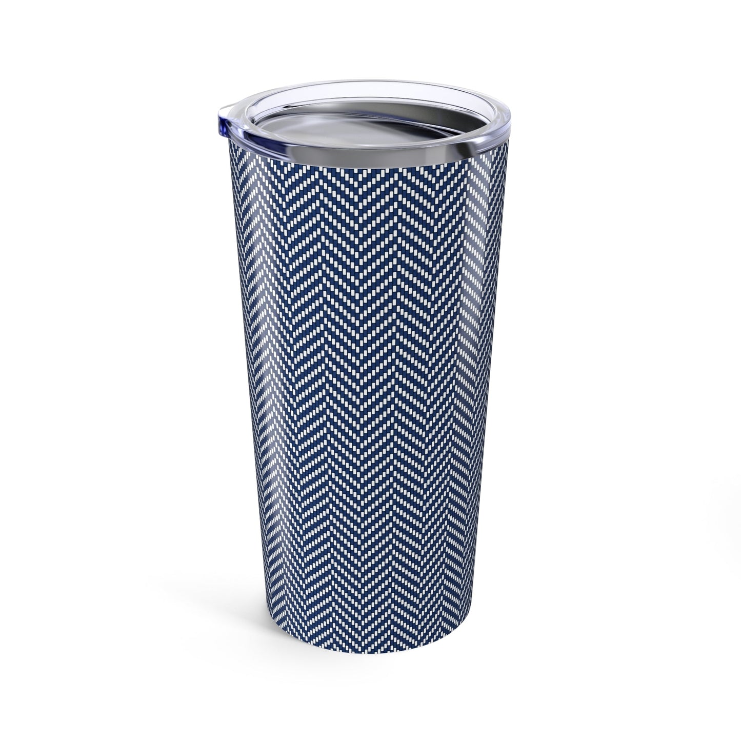 Tumbler | Navy & White | Herringbone