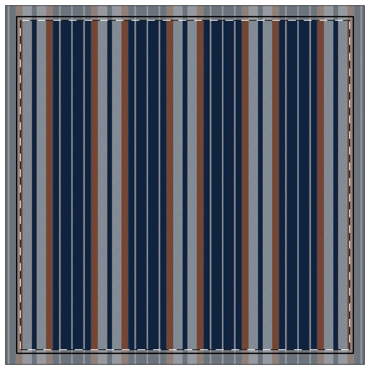 Napkins | Orange & Blue | Stripe