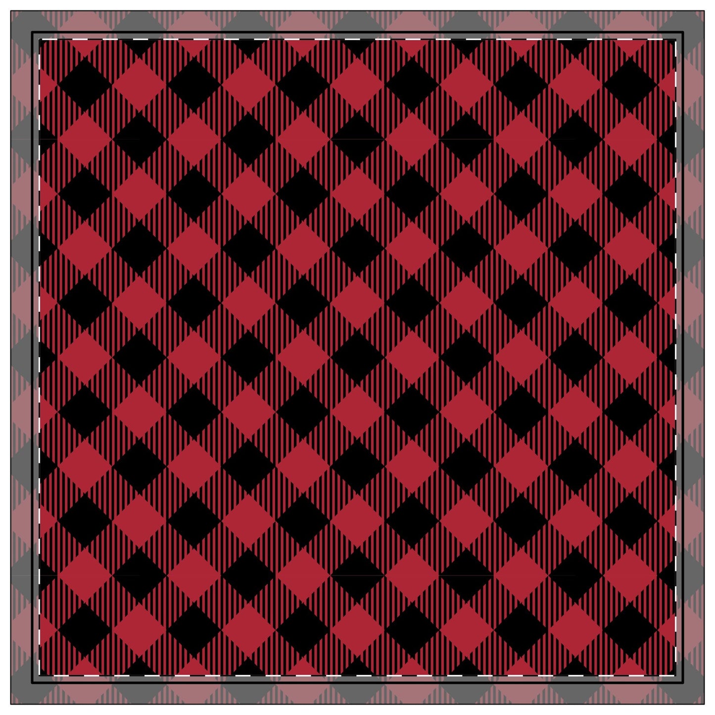 Napkin 4-set | Red & Black | Gingham