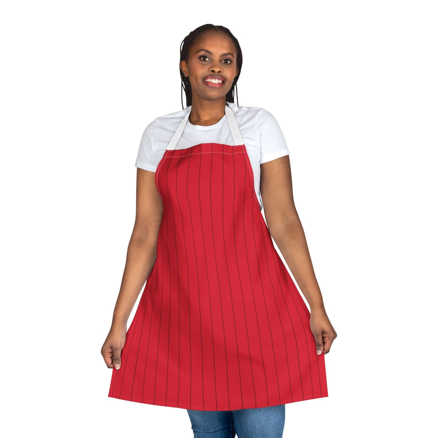 Apron | Red & Black | Pinstripe