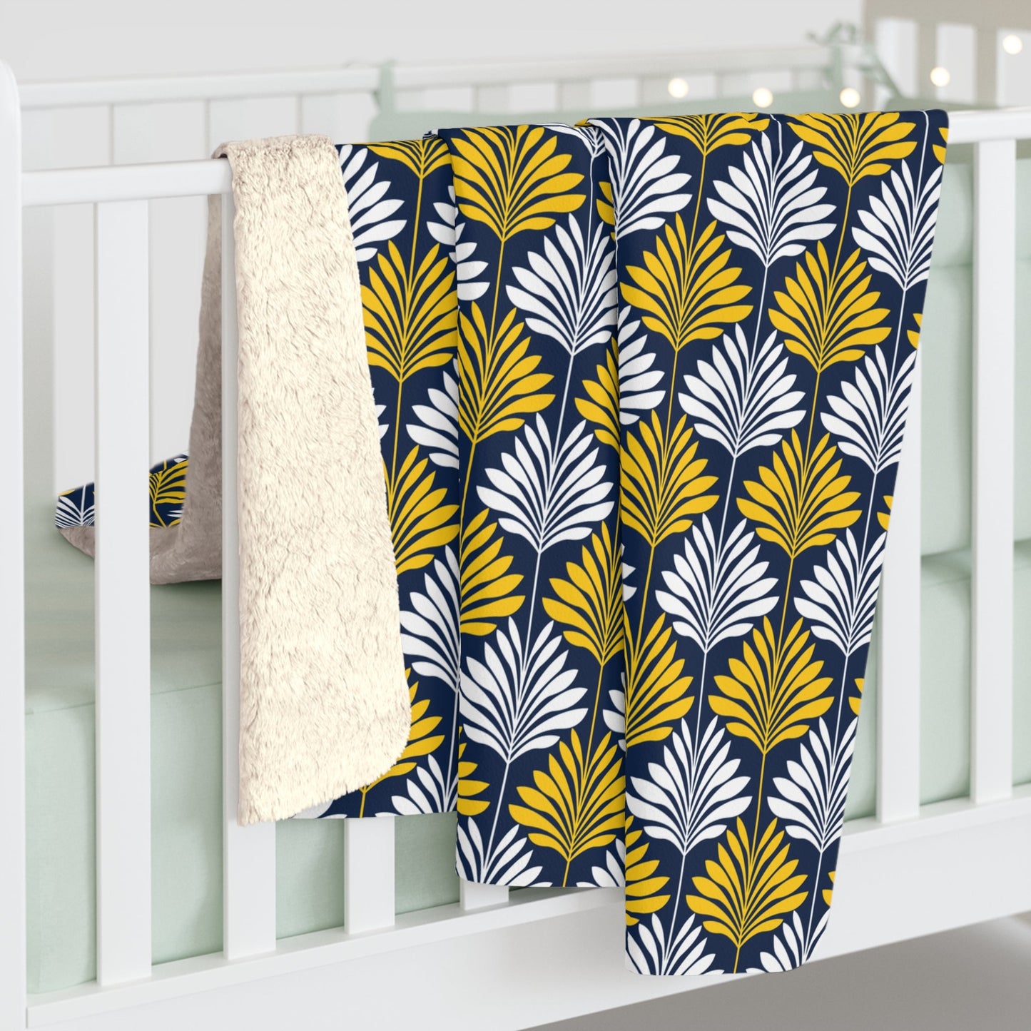 Sherpa Blanket | Yellow & Blue | Deco