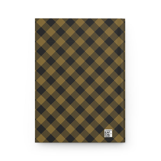Hardcover Journal | Black & Gold | Gingham