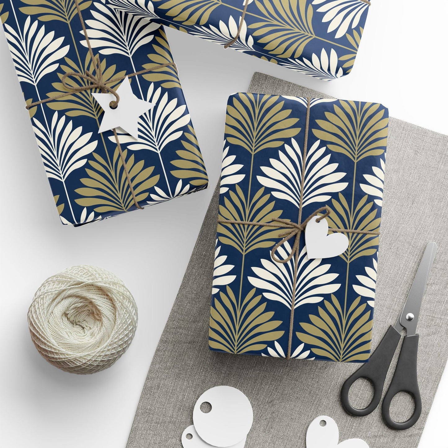 Gift Wrap | Blue & Gold | Deco