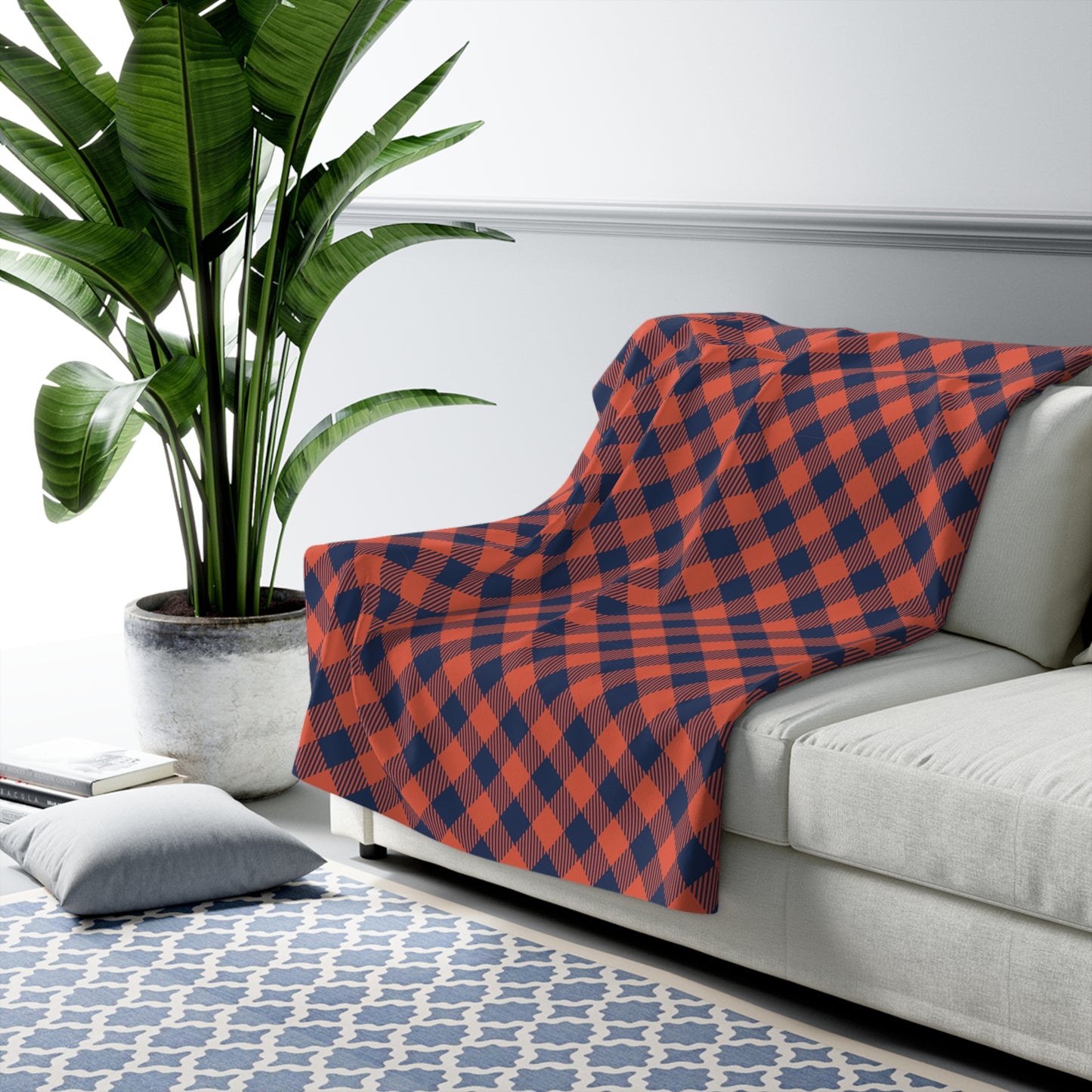 Sherpa Fleece Blanket | Charlottesville, Virginia | Gingham