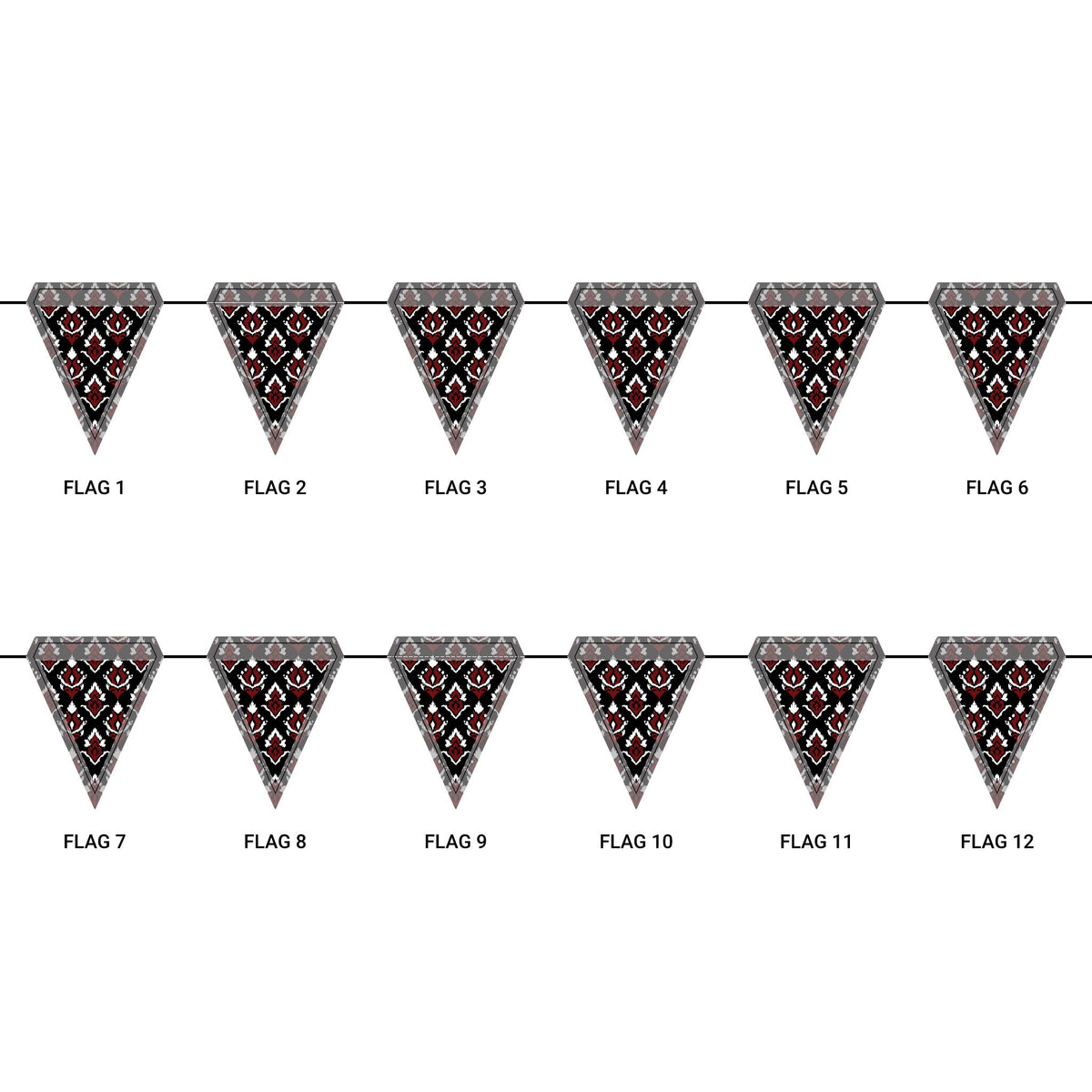 Flag Garland | Columbia, South Carolina | Ikat