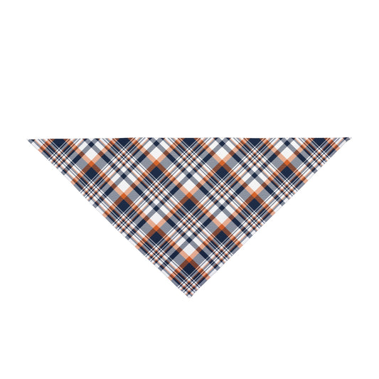 Pet Bandana | Orange & Blue | Tartan