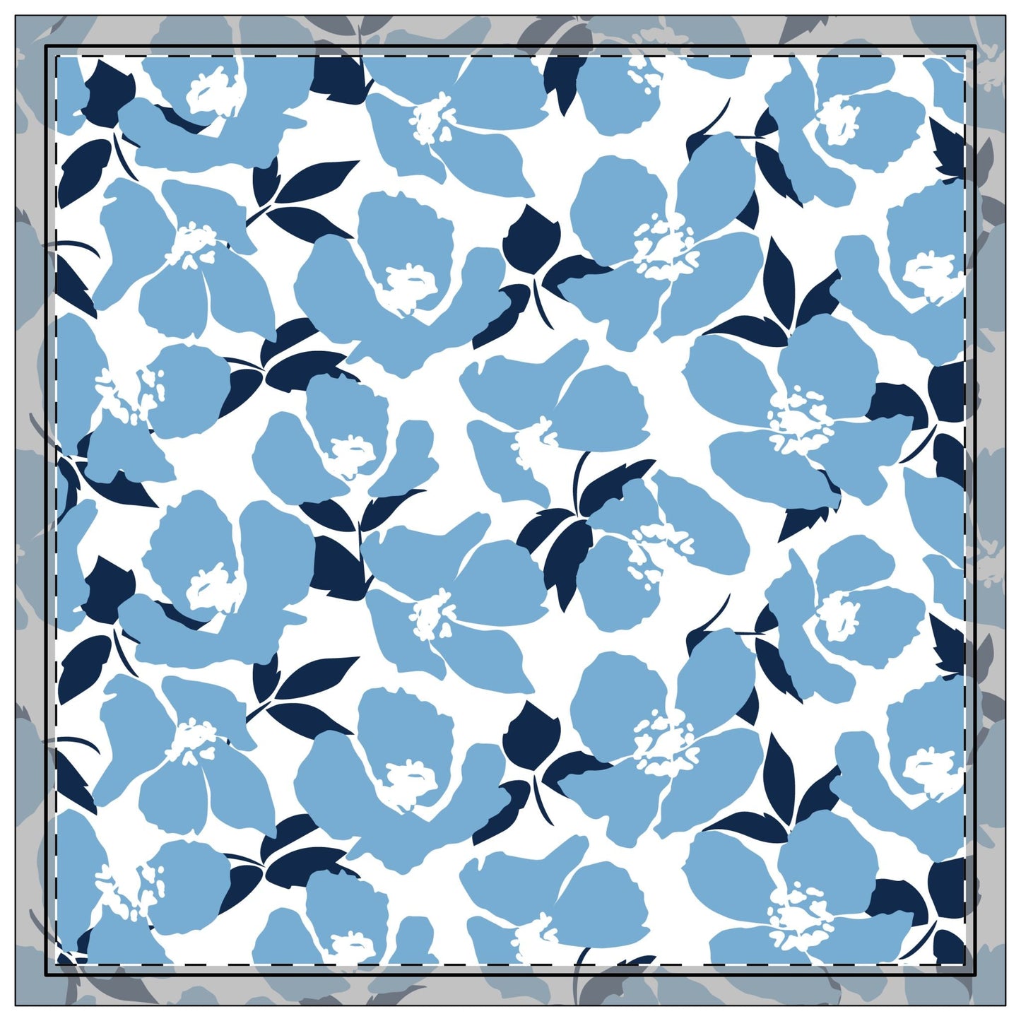 Napkins | Light Blue & White | Poppy