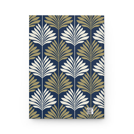 Hardcover Journal | Blue & Gold | Deco