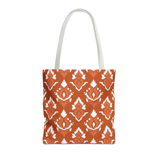 Totes | Dark Orange & White | Ikat