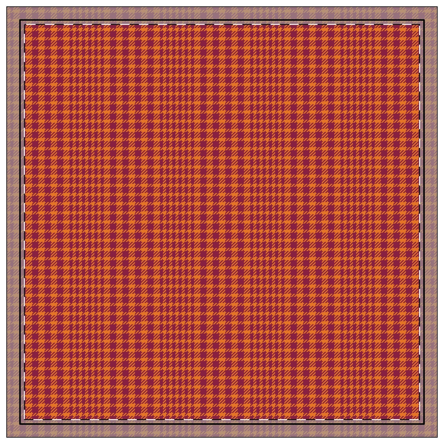 Napkins | Maroon & Orange | Tweed