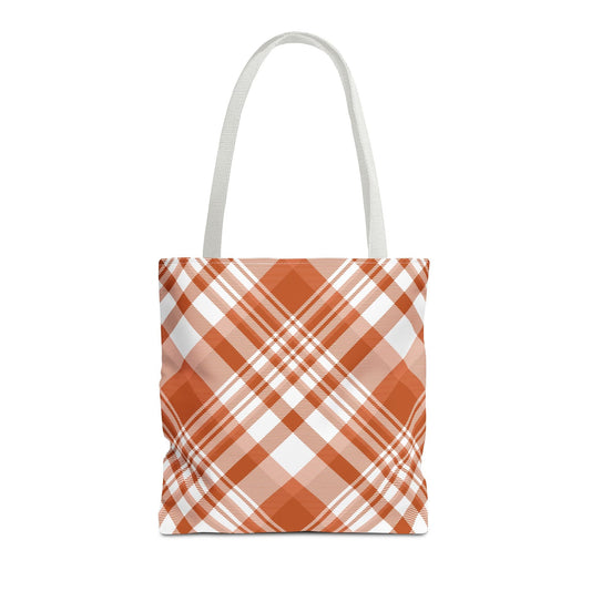 Totes | Dark Orange & White | Tartan