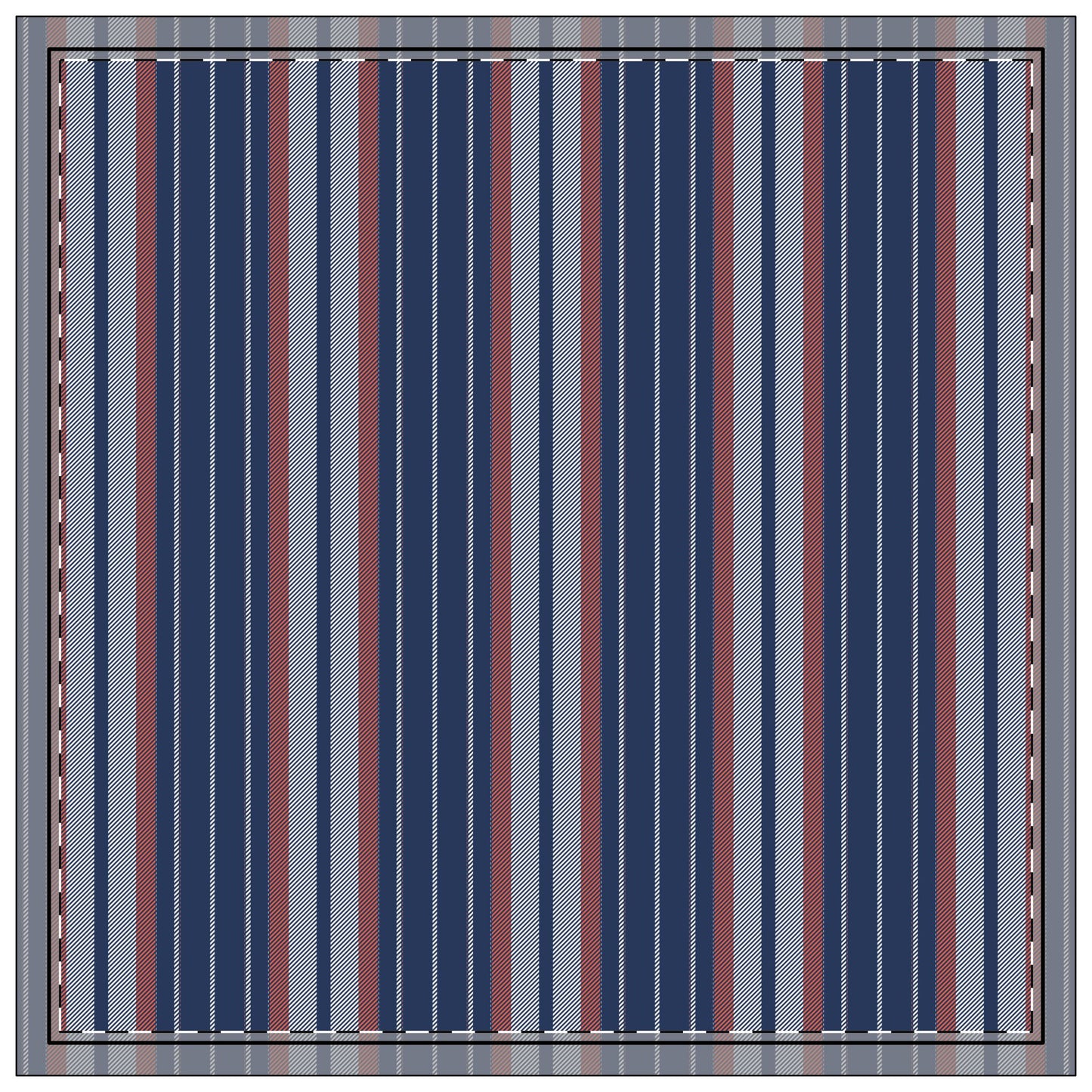 Napkin 4-set | Charlottesville, Virginia | Stripe