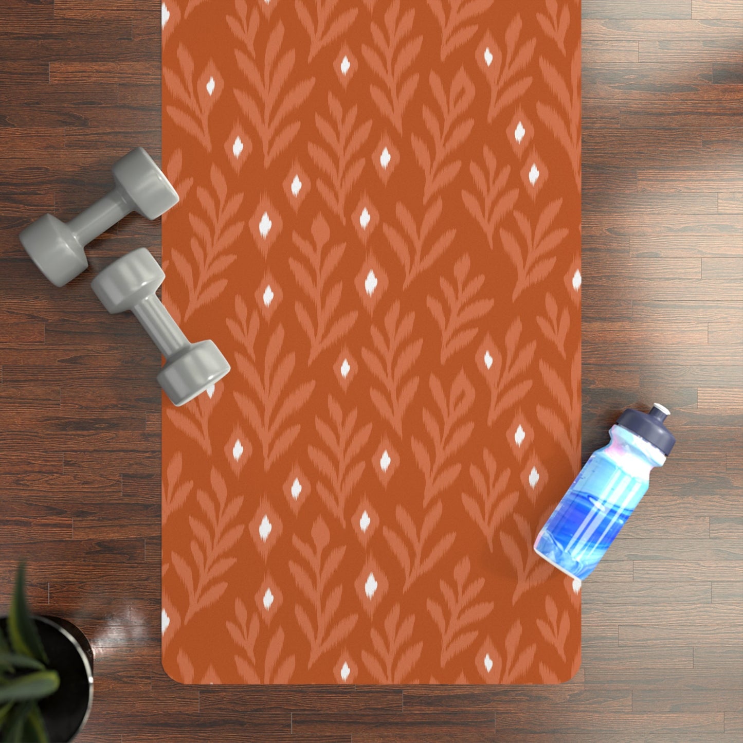 Yoga Mat | Dark Orange & White | Laurel