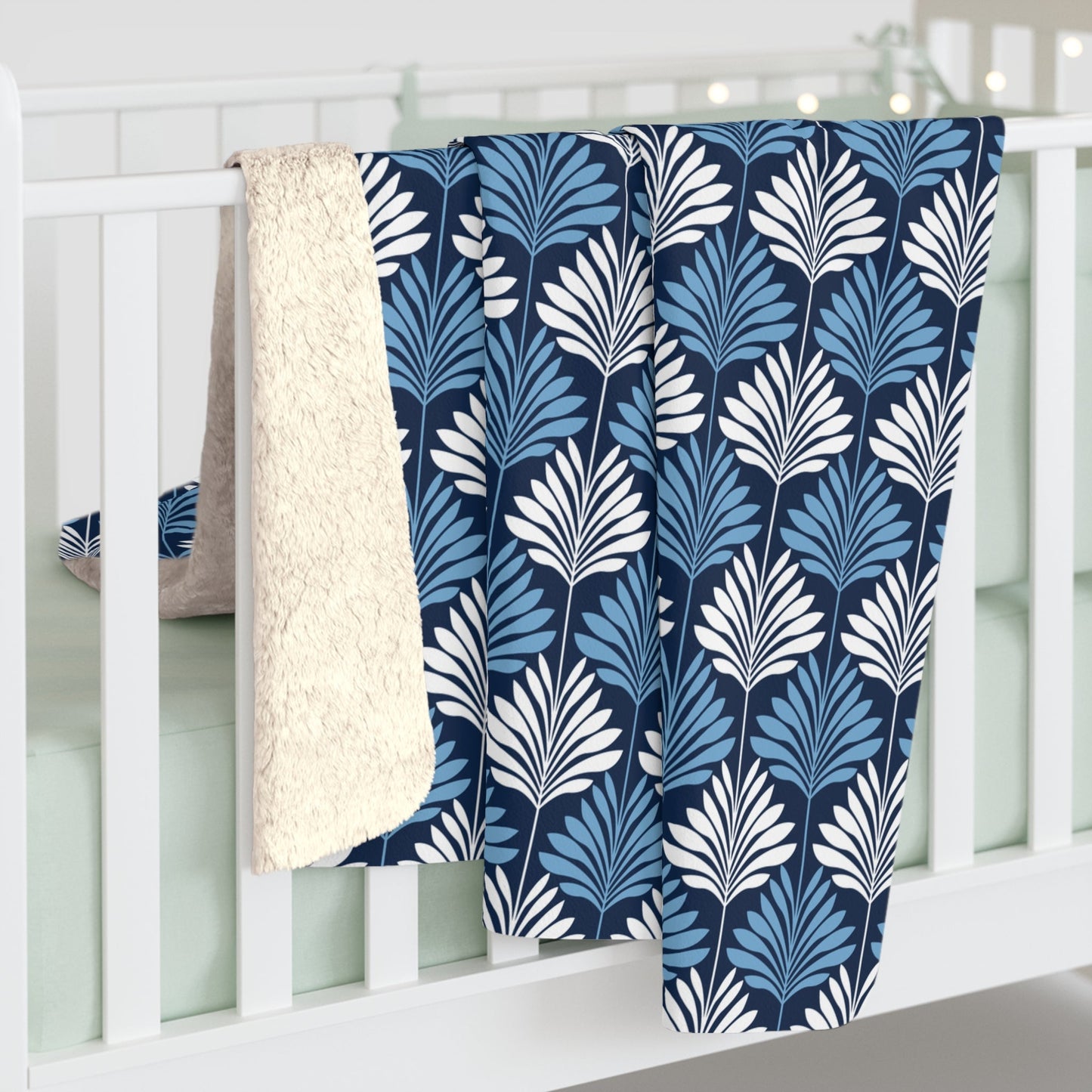 Sherpa Blanket | Light Blue & White | Deco
