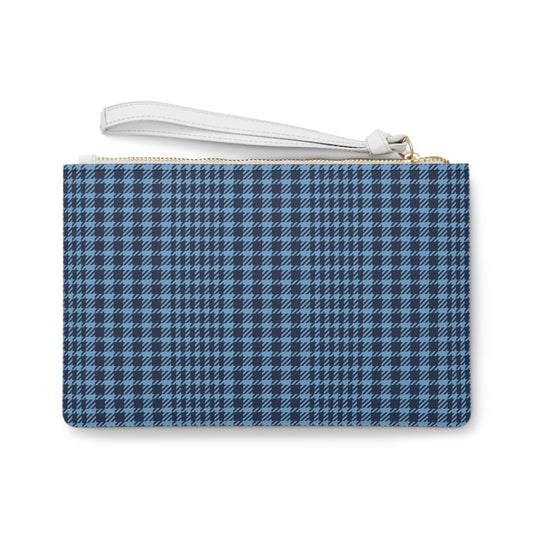 Clutch Bag | Light Blue & White | Tweed