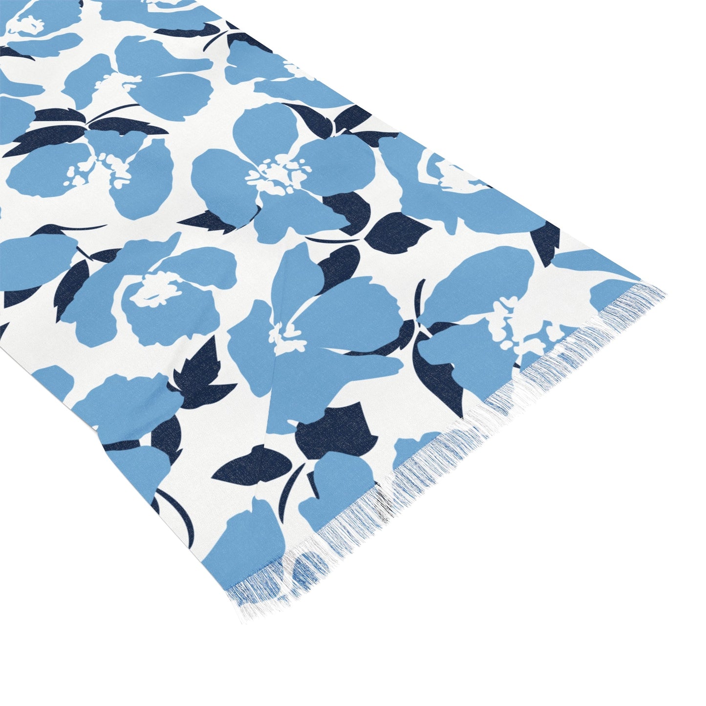 Scarf | Light Blue & White | Poppy