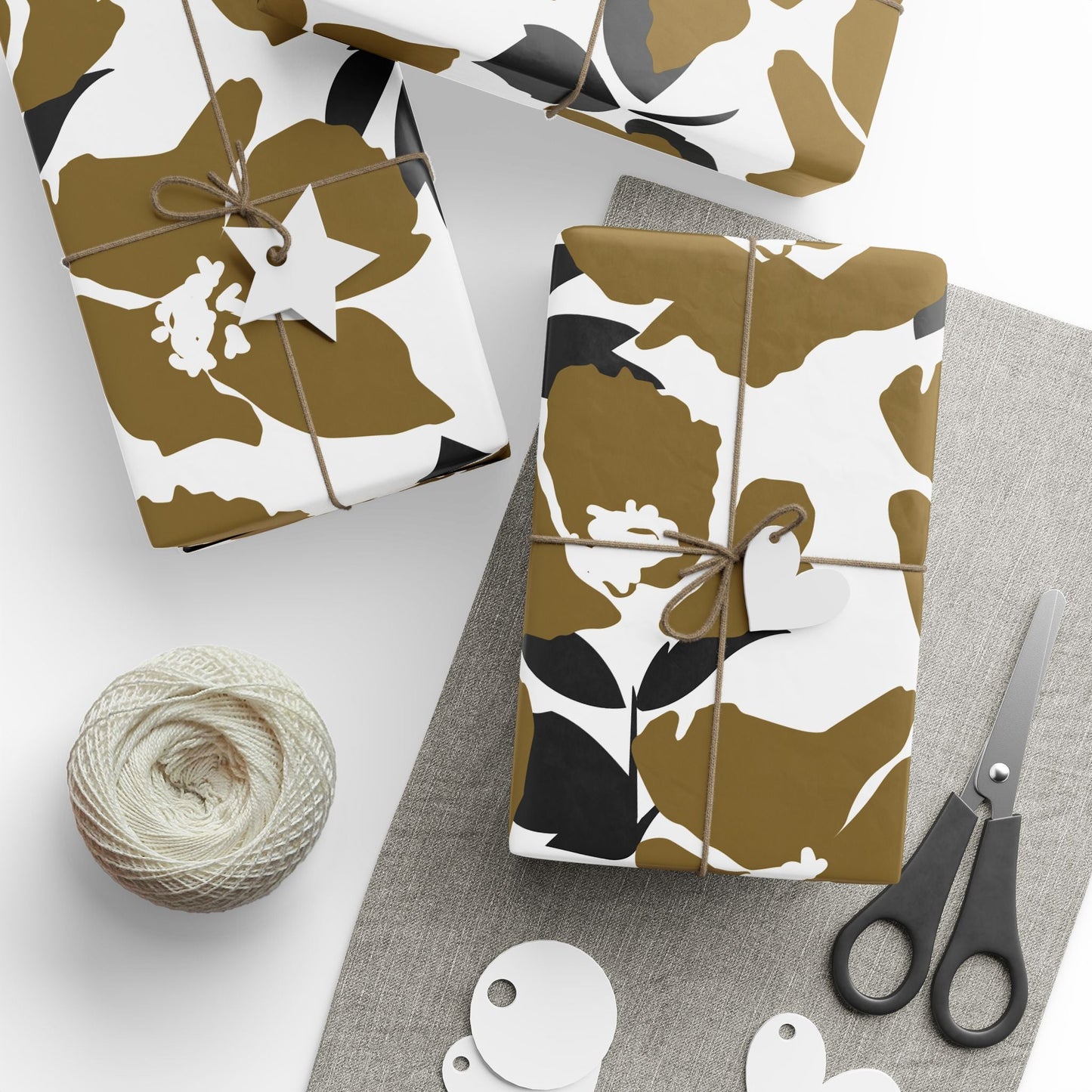 Gift Wrap | Black & Gold | Poppy