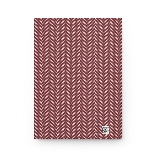 Journal | Maroon & White | Herringbone