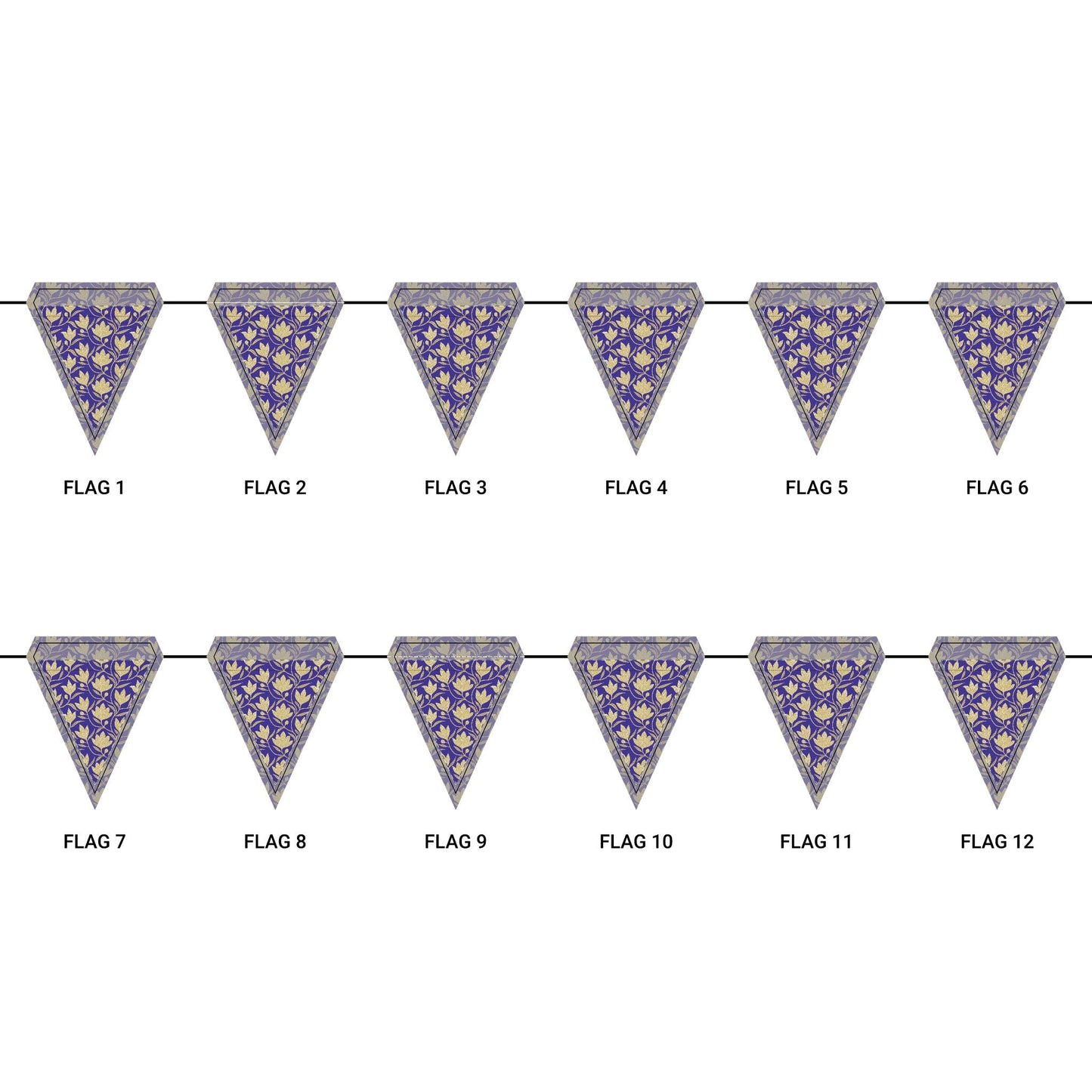 Flag Garland | Purple & Gold | Magnolia