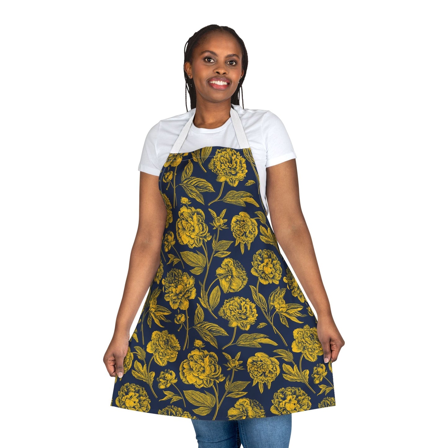 Apron | Yellow & Blue | Peony