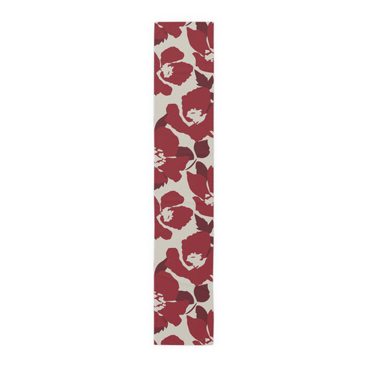 Table Runner | Maroon & White | Poppy