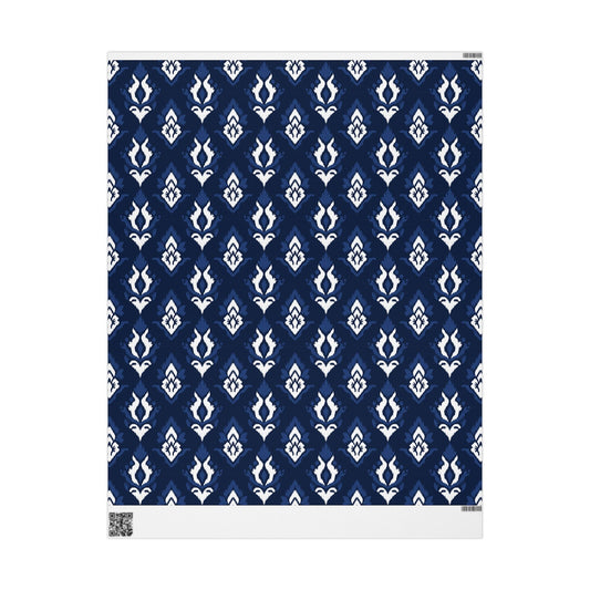 Gift Wrap | Navy & White | Ikat