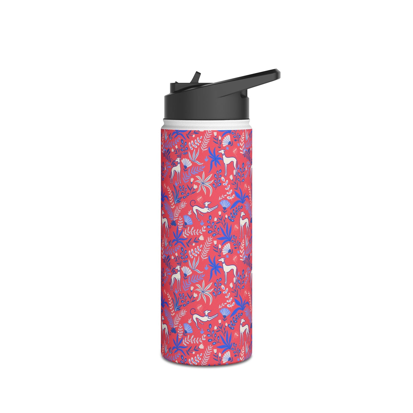 Insulated Water Bottle | Greyhounds | Pink Fern