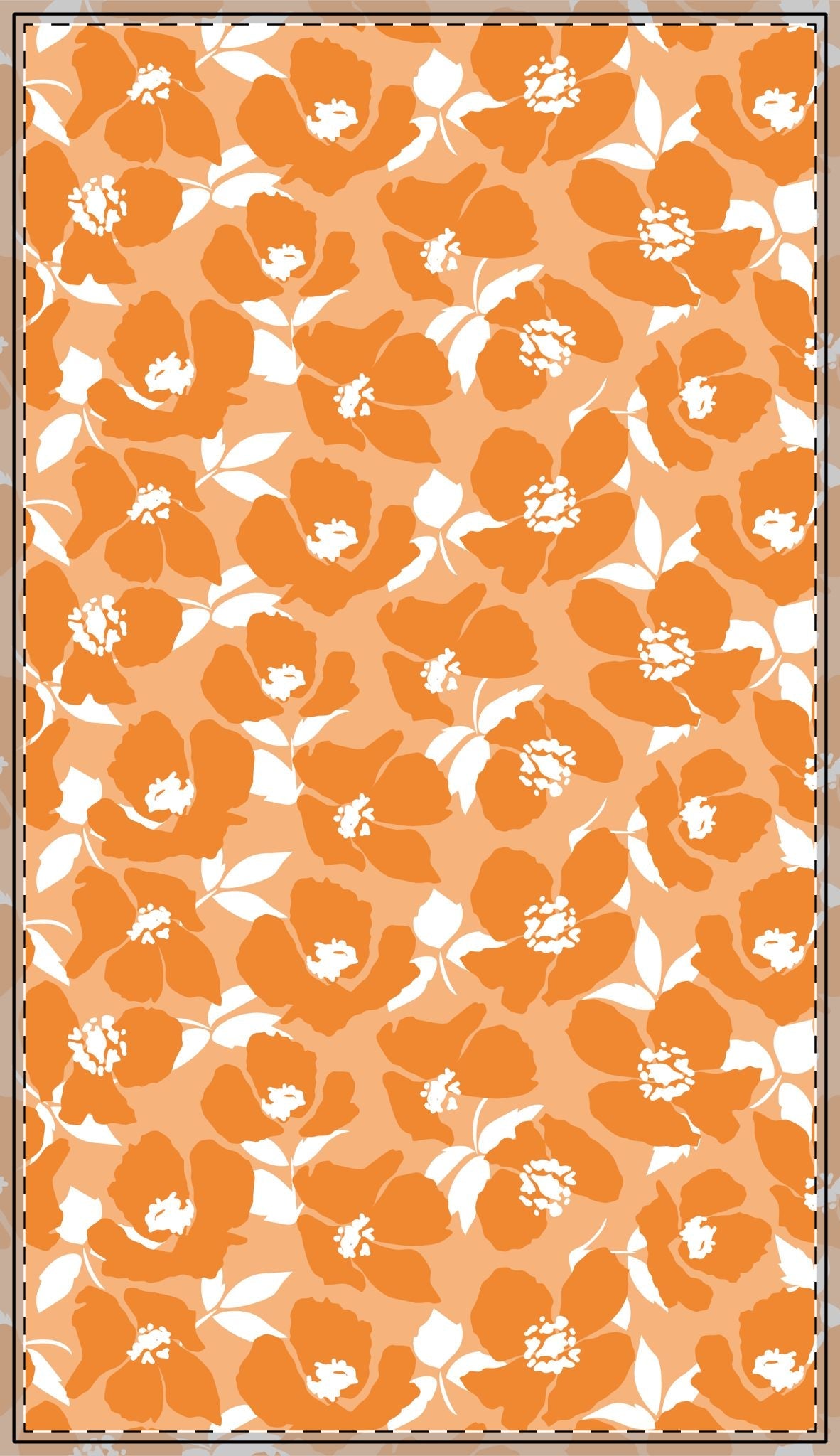 Tablecloth | Orange & White | Poppy