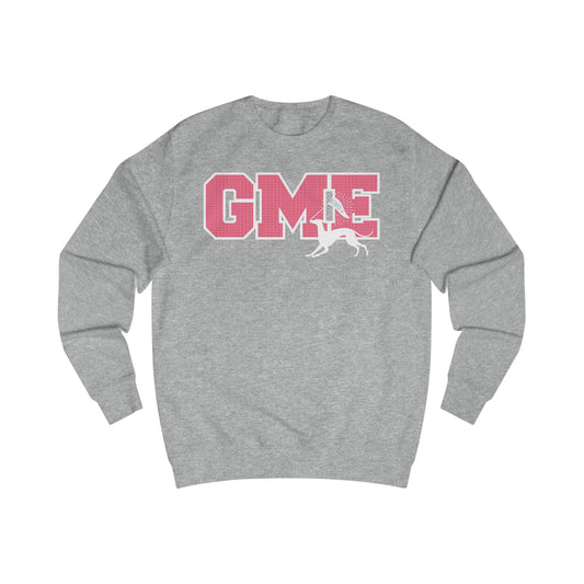 Adult Crewneck Sweatshirt | Greyhounds | Tartan Quilt Pink