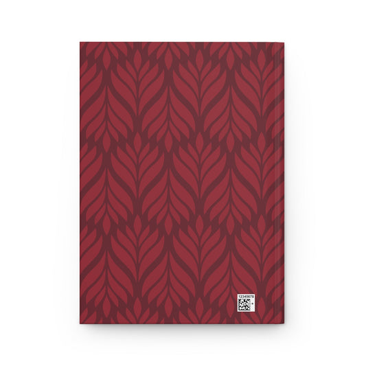 Hardcover Journal | Maroon & White | Palm