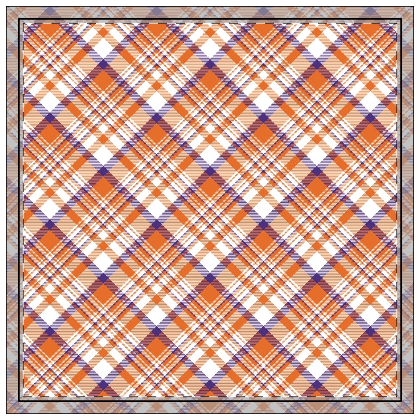 Napkin 4-set | Clemson, South Carolina | Tartan