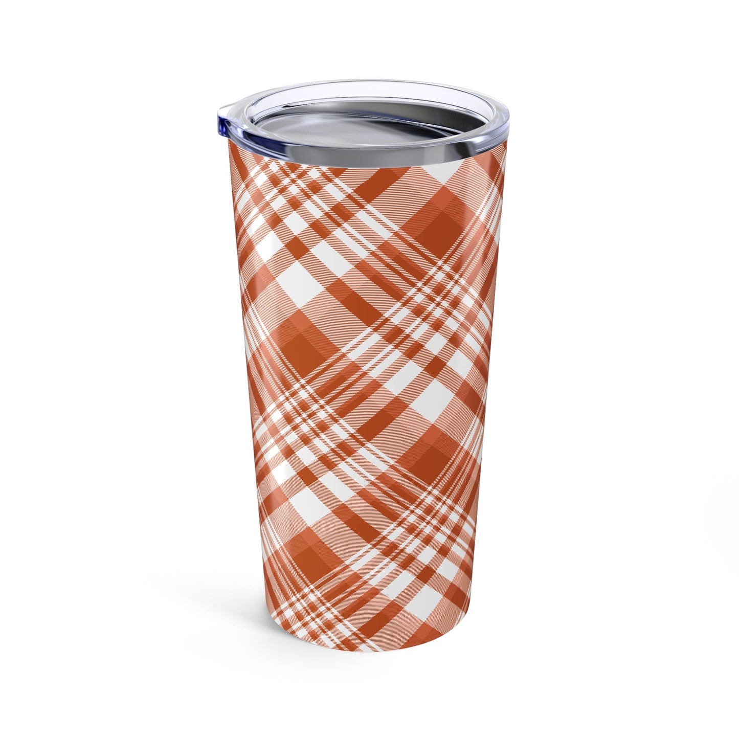 Tumbler | Dark Orange & White | Tartan