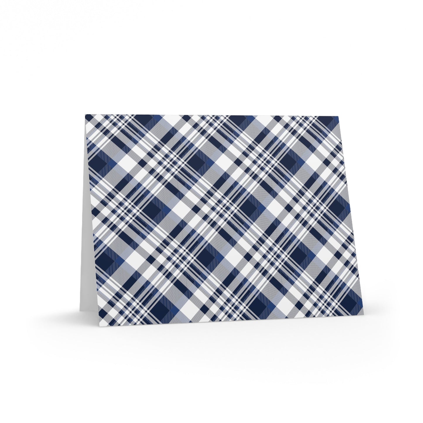 Notecards Set | Navy & White | Tartan
