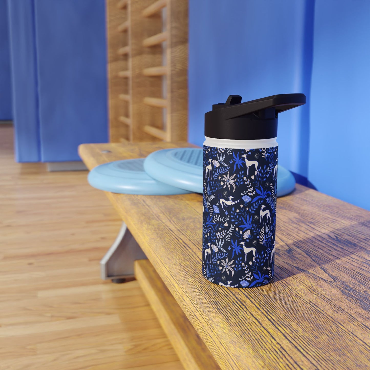 Insulated Water Bottle | Greyhounds | Blue Fern