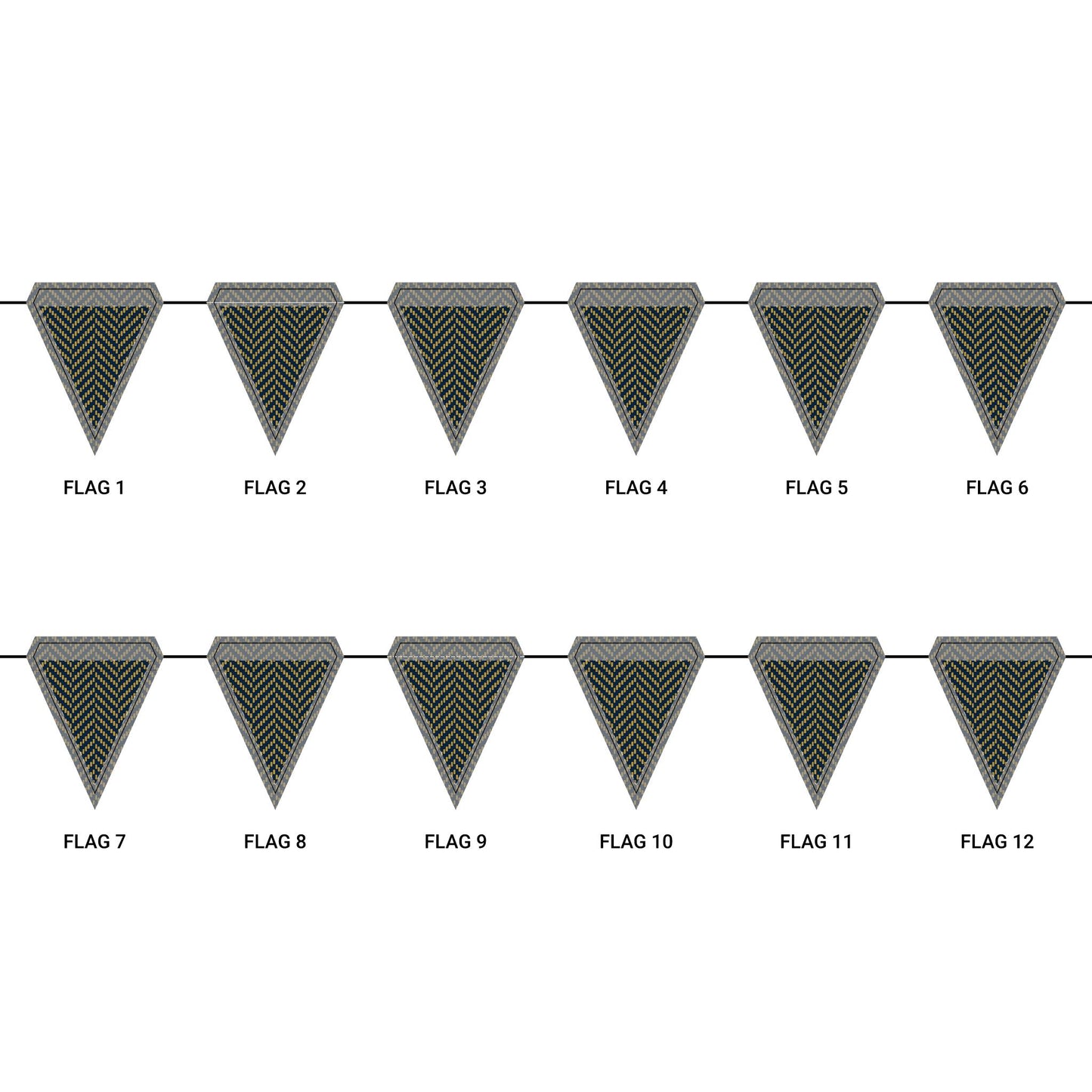 Flag Garland | Notre Dame, Indiana | Herringbone