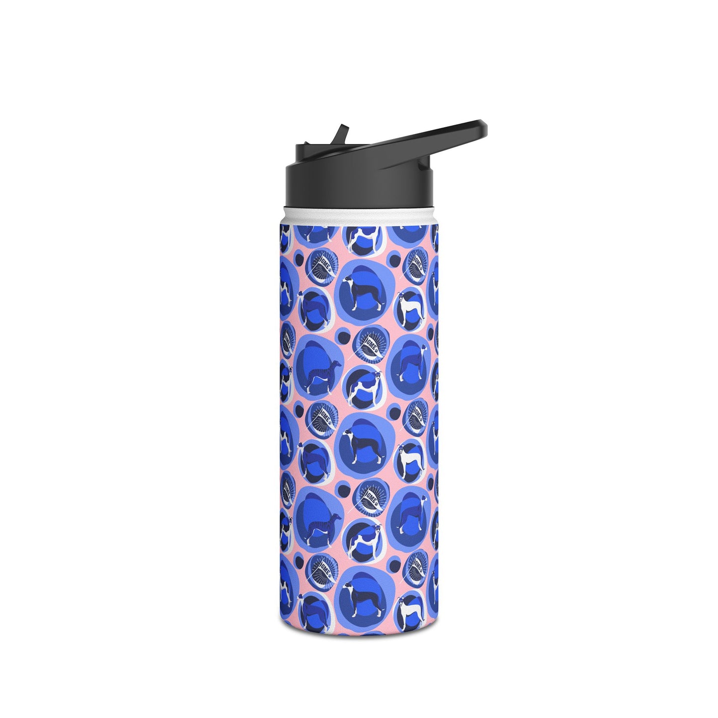Insulated Water Bottle | Greyhounds | Pink Bubbles