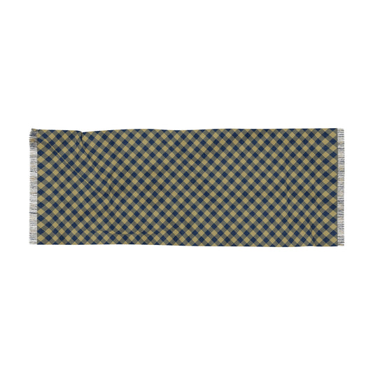 Scarf | Blue & Gold | Gingham