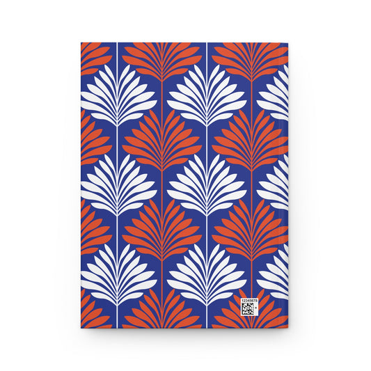 Hardcover Journal | Bright Blue & Orange | Deco