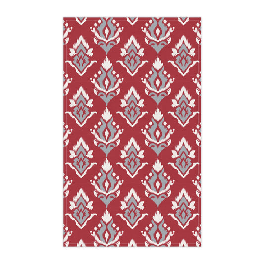 Tea Towels | Red & Gray | Ikat