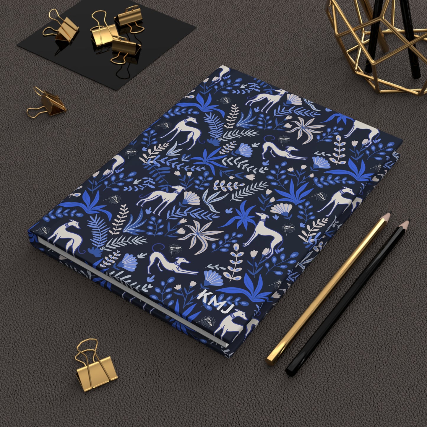 Monogram Journal | Greyhounds | Blue Fern