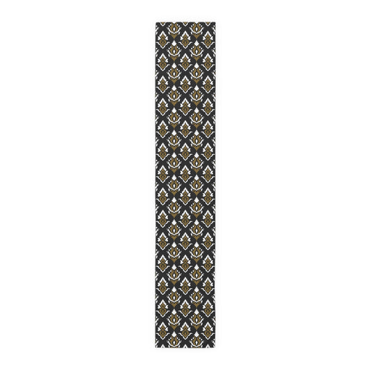 Table Runner | Black & Gold | Ikat