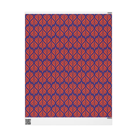 Gift Wrap | Bright Blue & Orange | Palm