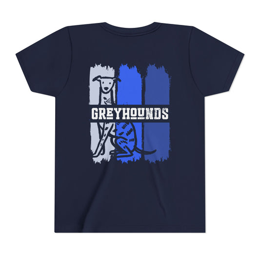 Youth Tee | Greyhounds | Blue Paint