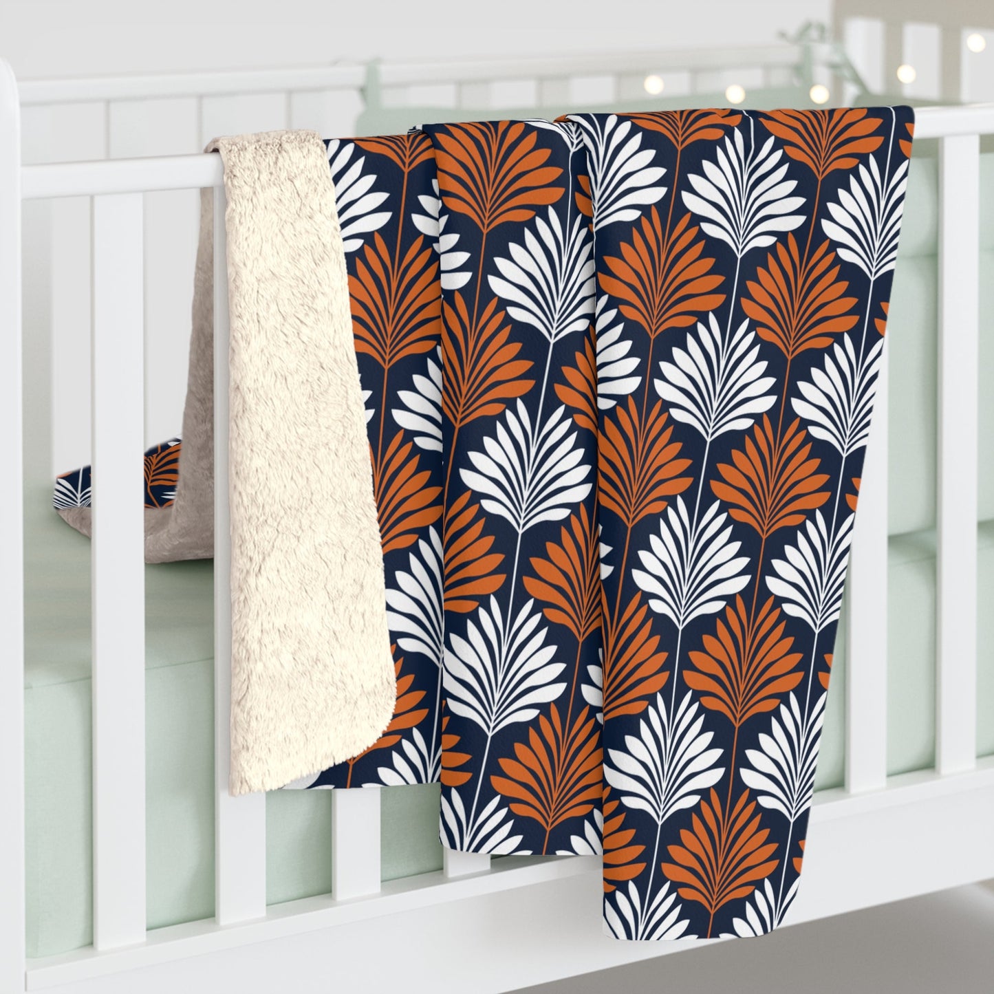 Sherpa Blanket | Orange & Blue | Deco