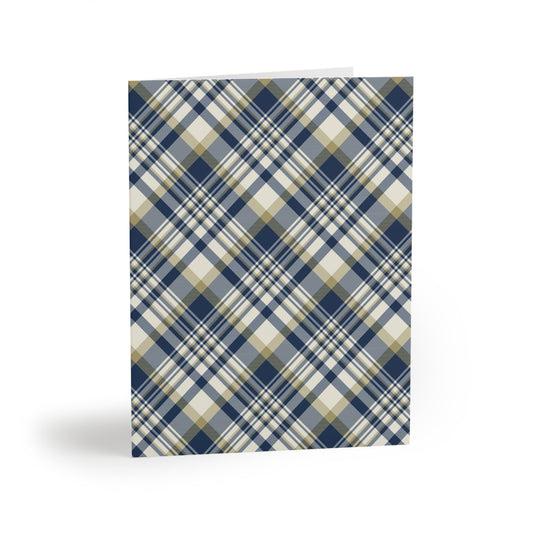 Notecards Set | Blue & Gold | Tartan
