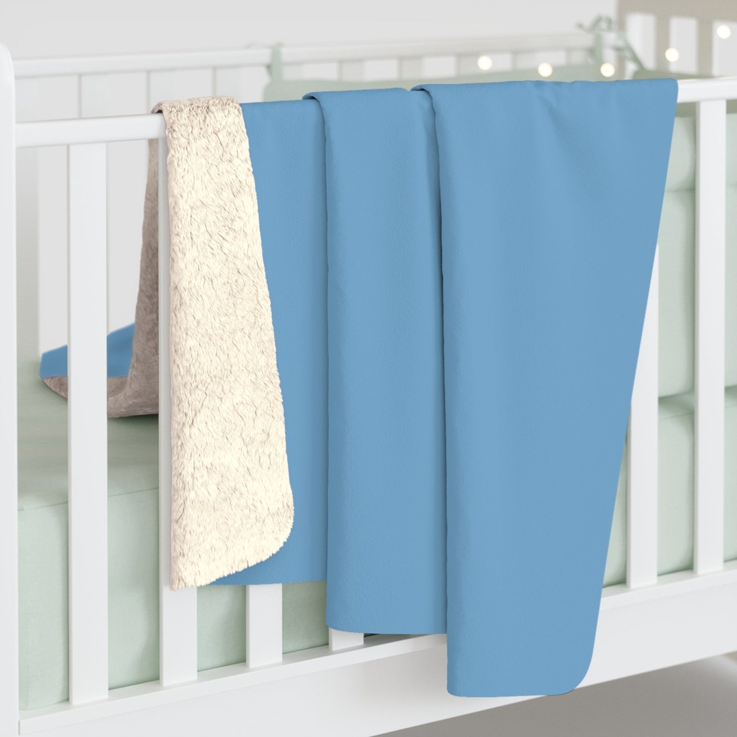 Sherpa Blanket | Light Blue & White | Light