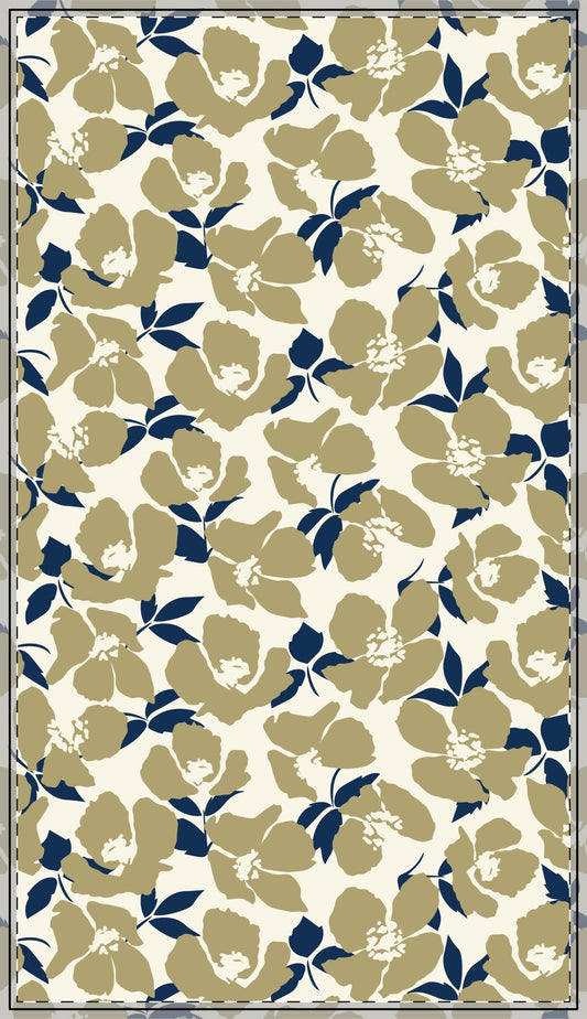 Tablecloth | Blue & Gold | Poppy